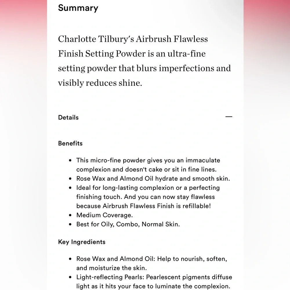 ‘Tan’ Charlotte Tilbury Airbrush Flawless Finish Setting Powder - Picture 7 of 7